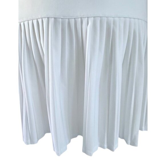 Vineyard Vines Performance Pleated Sport Dress White Blue Stripes Sleeveless M - Picture 9 of 13